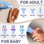 Rechargeable Baby Nail Clippers - Baby Nail Trimmer Electric w/Led Light for Newborn, Infant, Toddler, Kids - Baby Manicure Fingernail Care Set w/Scissors - Baby Essentials Must Haves Grinder Cutter - Image 8